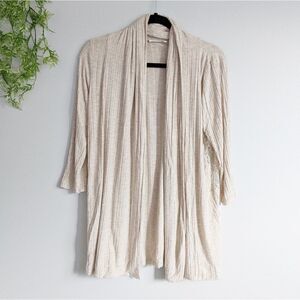(August Mist) Tan Open Cardigan Lace Sides Small